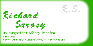 richard sarosy business card