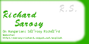 richard sarosy business card